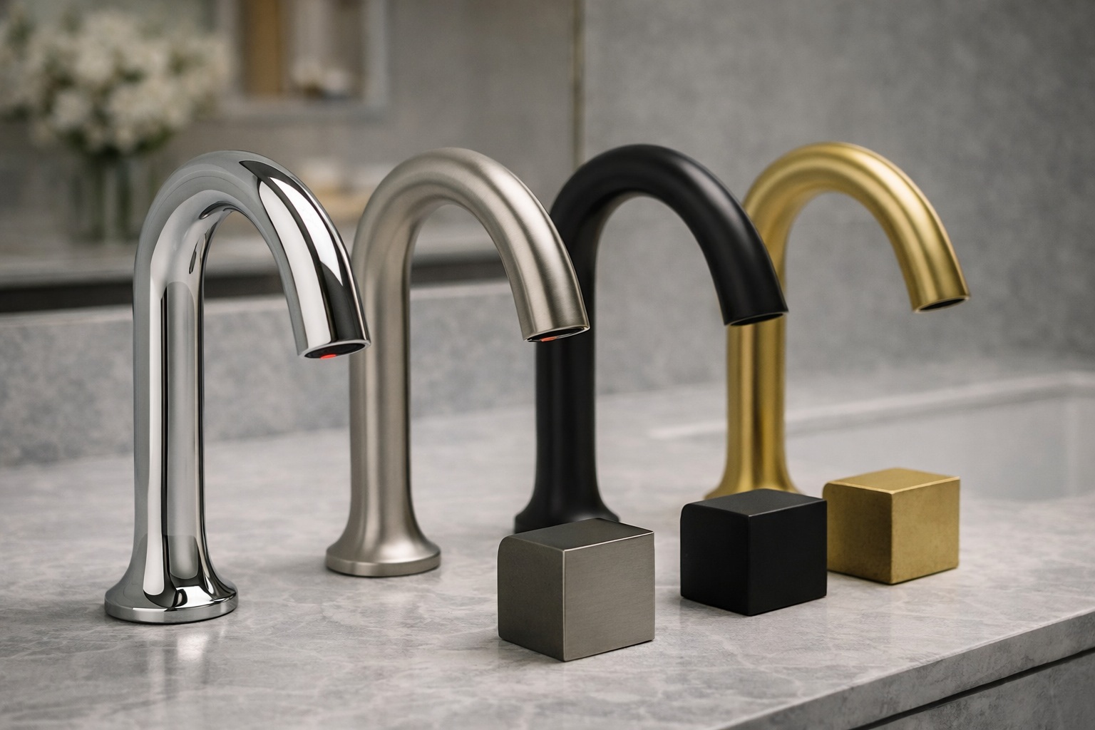 Finish coordination reference for commercial touchless faucet schedules